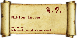 Miklós István névjegykártya