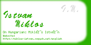 istvan miklos business card
